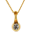 ノンブランド NON BRAND ダイヤペンダント イエローゴールド K18YG ダイヤモンド ネックレス 750 18K 1P 1粒