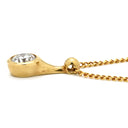 ノンブランド NON BRAND ダイヤペンダント イエローゴールド K18YG ダイヤモンド ネックレス 750 18K 1P 1粒