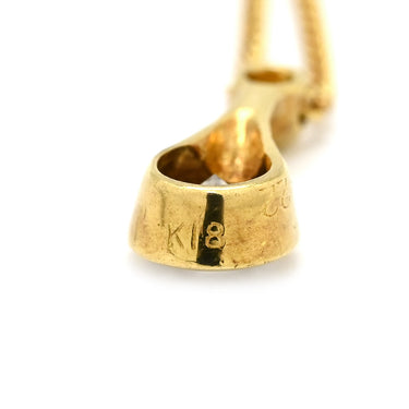 ノンブランド NON BRAND ダイヤペンダント イエローゴールド K18YG ダイヤモンド ネックレス 750 18K 1P 1粒