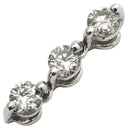 ノンブランド NON BRAND ホワイトゴールド K18WG ダイヤモンド ペンダントトップ Au750 18K 18金 3連ダイヤ 3P 3石 3粒 ドロップ トリロジー