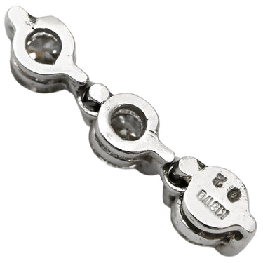 ノンブランド NON BRAND ホワイトゴールド K18WG ダイヤモンド ペンダントトップ Au750 18K 18金 3連ダイヤ 3P 3石 3粒 ドロップ トリロジー