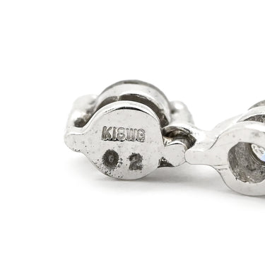 ノンブランド NON BRAND ホワイトゴールド K18WG ダイヤモンド ペンダントトップ Au750 18K 18金 3連ダイヤ 3P 3石 3粒 ドロップ トリロジー