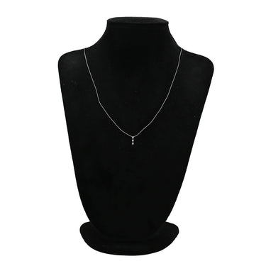 ノンブランド NON BRAND ホワイトゴールド K18WG ダイヤモンド ペンダントトップ Au750 18K 18金 3連ダイヤ 3P 3石 3粒 ドロップ トリロジー