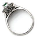 ノンブランド NON BRAND エメラルド ダイヤモンド リング プラチナシルバー Pt900 エメラルド ダイヤモンド リング 指輪 グリーン 緑 スクエア 12号