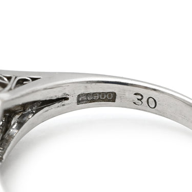 ノンブランド NON BRAND エメラルド ダイヤモンド リング プラチナシルバー Pt900 エメラルド ダイヤモンド リング 指輪 グリーン 緑 スクエア 12号