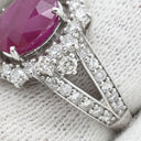 ノンブランド NON BRAND ルビー ダイヤリング プラチナシルバー Pt950 ルビー ダイヤモンド リング 指輪 レッド 赤 12号