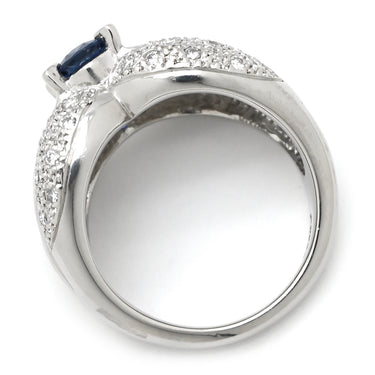 ノンブランド NON BRAND ブルーサファイア ダイヤ リング プラチナシルバー Pt900 サファイア ダイヤモンド リング 指輪 青 プラチナ 12号