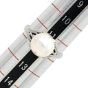 ノンブランド NON BRAND ホワイト×プラチナシルバー Pt900 パール ダイヤモンド リング 指輪 プラチナム 1P 1粒 パール 真珠 あこや アコヤ ダイヤ 11.5号