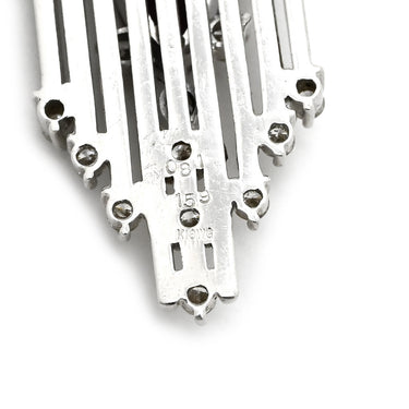 ノンブランド NON BRAND ルビーダイヤペンダント ホワイトゴールド K18WG ダイヤモンド ルビー ネックレス Au750 18K 18金 アールデコデザイン