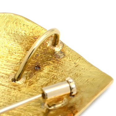 ノンブランド NON BRAND K18 ダイヤ イエローゴールド K18YG ダイヤモンド ブローチ ペンダントトップ