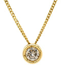 ノンブランド NON BRAND ダイヤペンダント イエローゴールド K18YG ダイヤモンド ネックレス 750 18K 1P 1粒ダイヤ YG