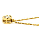 ノンブランド NON BRAND ダイヤペンダント イエローゴールド K18YG ダイヤモンド ネックレス 750 18K 1P 1粒ダイヤ YG