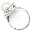 ノンブランド NON BRAND アコヤパール ダイヤリング プラチナシルバー Pt850 パール ダイヤモンド リング 指輪 1粒 1P 11号