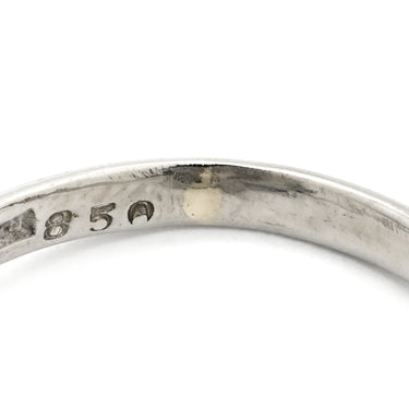 ノンブランド NON BRAND アコヤパール ダイヤリング プラチナシルバー Pt850 パール ダイヤモンド リング 指輪 1粒 1P 11号