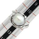 ノンブランド NON BRAND アコヤパール ダイヤリング プラチナシルバー Pt850 パール ダイヤモンド リング 指輪 1粒 1P 11号