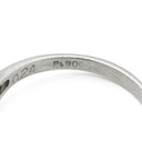 ノンブランド NON BRAND ホワイト×プラチナシルバー Pt900 パール ダイヤモンド リング 指輪 プラチナム 1P 1粒 パール 真珠 あこや アコヤ ダイヤ 11.5号