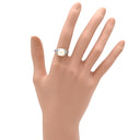 ノンブランド NON BRAND ホワイト×プラチナシルバー Pt900 パール ダイヤモンド リング 指輪 プラチナム 1P 1粒 パール 真珠 あこや アコヤ ダイヤ 11.5号