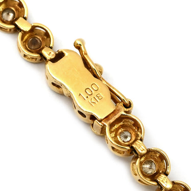 ノンブランド NON BRAND テニスブレスレット イエローゴールド K18YG ダイヤモンド ブレスレット ダイヤブレス