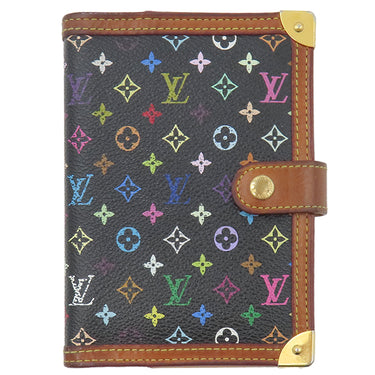 ルイヴィトン LOUIS VUITTON アジェンダPM R20895 ノワール モノグラムマルチカラー 手帳カバー ゴールド金具 黒 ダイアリー スケジュール帳