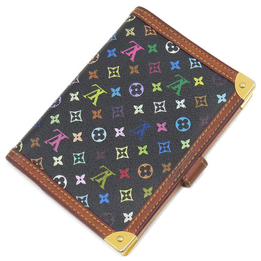 ルイヴィトン LOUIS VUITTON アジェンダPM R20895 ノワール モノグラムマルチカラー 手帳カバー ゴールド金具 黒 ダイアリー スケジュール帳