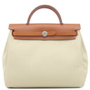 エルメス HERMES エールバッグジップ 31 ベージュ×ゴールド トワルミリタリー ヴァッシュハンター ショルダーバッグ シルバー金具 茶