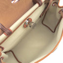 エルメス HERMES エールバッグジップ 31 ベージュ×ゴールド トワルミリタリー ヴァッシュハンター ショルダーバッグ シルバー金具 茶