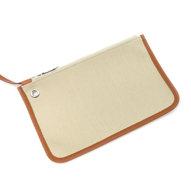 エルメス HERMES エールバッグジップ 31 ベージュ×ゴールド トワルミリタリー ヴァッシュハンター ショルダーバッグ シルバー金具 茶