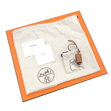 エルメス HERMES エールバッグジップ 31 ベージュ×ゴールド トワルミリタリー ヴァッシュハンター ショルダーバッグ シルバー金具 茶