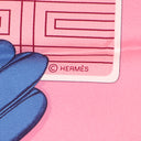 エルメス HERMES カレ90 CARRE H004211S ローズボンボン×ヴェール シルク スカーフ 【L’Heure des Gants/手袋の時計】