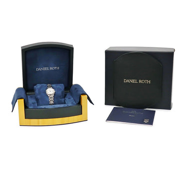 腕時計 ダニエルロート Daniel Roth メトロポリタン 519.S.10.163.B1.BD 自動巻き レディース OH済 純正ダイヤ シルバー 青針 ローマン