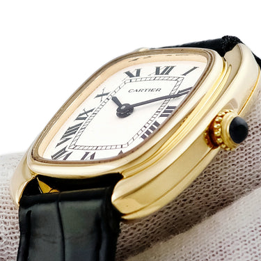 腕時計 カルティエ Cartier ゴンドラ SM 78079 手巻き レディース OH済 K18YG無垢 ホワイト 白 ローマン ヴィンテージ