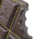 ルイヴィトン LOUIS VUITTON LV チョコレートバー M02913 ノワール レザー メタル モノグラムリバースキャンバス バッグチャーム シルバー金具 キーホルダー キーリング 茶