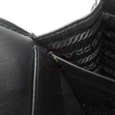 プラダ PRADA Re-Nylon スマートフォン ケース 2ZT060 ブラック ナイロン レザー ショルダーバッグ シルバー金具 黒 トライアングルロゴ フォンショルダー