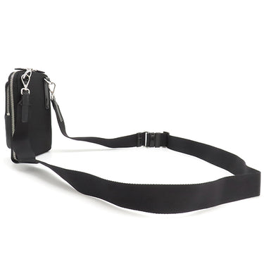 プラダ PRADA Re-Nylon スマートフォン ケース 2ZT060 ブラック ナイロン レザー ショルダーバッグ シルバー金具 黒 トライアングルロゴ フォンショルダー