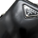 プラダ PRADA Re-Nylon スマートフォン ケース 2ZT060 ブラック ナイロン レザー ショルダーバッグ シルバー金具 黒 トライアングルロゴ フォンショルダー