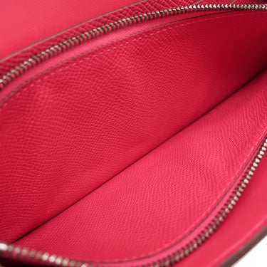 エルメス HERMES コンスタンス トゥーゴー ローズエクストリーム×ローズパープル×エトリュクス×オンブレ ヴォーエプソン クロコダイル リザード 長財布 シルバー金具 ショルダー