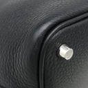 エルメス HERMES ピコタンロック タッチ PM ブラック トリヨンクレマンス アリゲーター ハンドバッグ シルバー金具 黒 クロコ