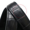 エルメス HERMES ピコタンロック タッチ PM ブラック トリヨンクレマンス アリゲーター ハンドバッグ シルバー金具 黒 クロコ