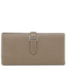 エルメス HERMES ベアンスフレ エトゥープ ヴォーエプソン 長財布 シルバー金具 グレージュ 二つ折り財布