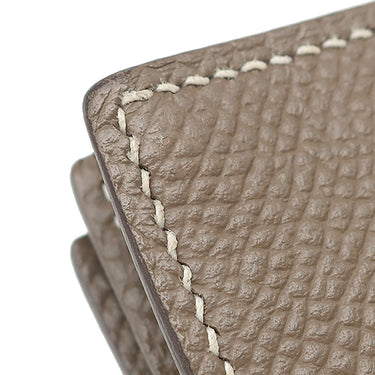 エルメス HERMES ベアンスフレ エトゥープ ヴォーエプソン 長財布 シルバー金具 グレージュ 二つ折り財布