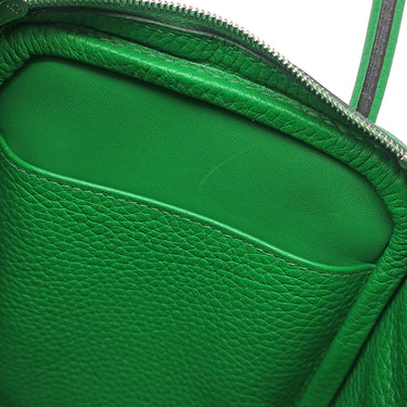 エルメス HERMES リンディ26 バンブー トリヨンクレマンス 2WAYバッグ シルバー金具 緑
