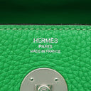 エルメス HERMES リンディ26 バンブー トリヨンクレマンス 2WAYバッグ シルバー金具 緑