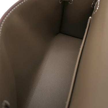 エルメス HERMES ミニケリードゥ 外縫い エトゥープ ヴォーエプソン 2WAYバッグ シルバー金具 グレージュ ハンドバッグ ショルダー