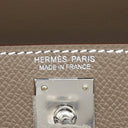 エルメス HERMES ミニケリードゥ 外縫い エトゥープ ヴォーエプソン 2WAYバッグ シルバー金具 グレージュ ハンドバッグ ショルダー