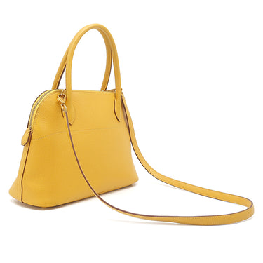 エルメス HERMES ボリード27 ジョーヌドール クシュベル 2WAYバッグ ゴールド金具 黄色 ショルダー