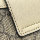グッチ GUCCI パドロック GG スモール 498156 ベージュ×ホワイト GGスプリームキャンバス レザー ショルダーバッグ ゴールド金具 チェーンショルダー