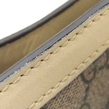 グッチ GUCCI パドロック GG スモール 498156 ベージュ×ホワイト GGスプリームキャンバス レザー ショルダーバッグ ゴールド金具 チェーンショルダー