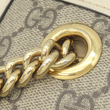 グッチ GUCCI パドロック GG スモール 498156 ベージュ×ホワイト GGスプリームキャンバス レザー ショルダーバッグ ゴールド金具 チェーンショルダー