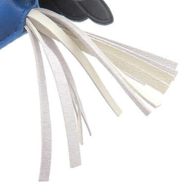 エルメス HERMES ロデオPM ペガサス ブルーフランス×クレ×ブラック アニューミロ バッグチャーム 青 オフホワイト 黒