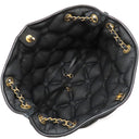 シャネル CHANEL バブルキルト トートバッグ ブラック ラムスキン トートバッグ ゴールド金具 黒 チェーンショルダー ココマーク